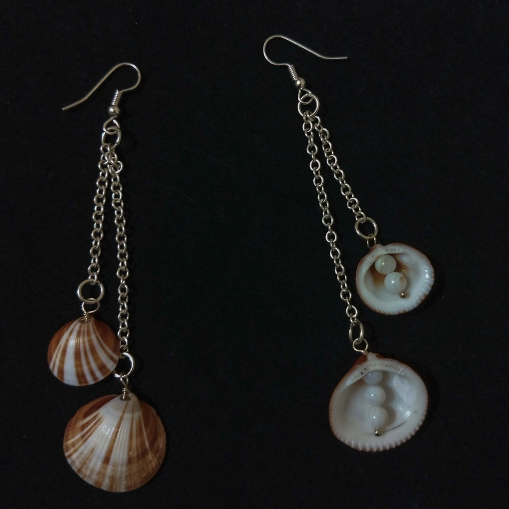 Price Drop! Handmade Shell earrings - Picture 3 of 4